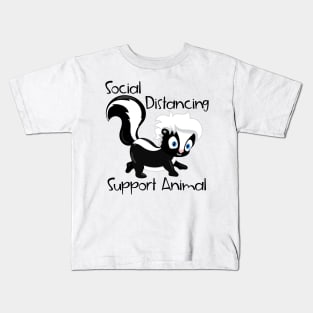 Social Distancing Support Animal Cute Skunk Kids T-Shirt